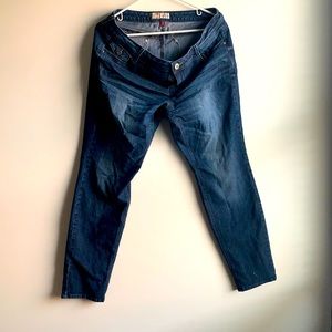 Dark wash blue jeans